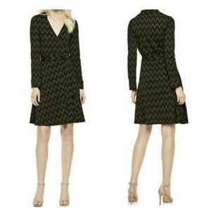 Vince Camuto chevron wrap dress